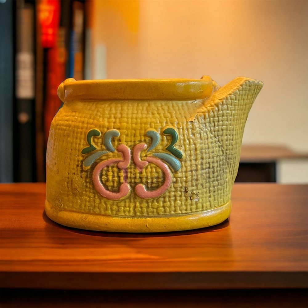 Vintage ARDCO Yellow Ceramic Teapot Planter Mid Century Japan Cottagecore - Picture 2 of 6